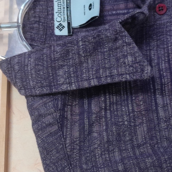 Columbia purple button down blouse size L - Picture 2 of 10